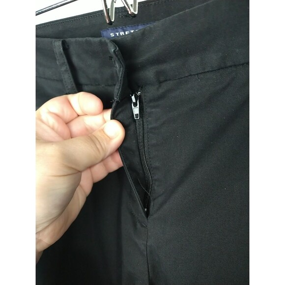 Jones New York Woman 6P Black Trouser Slacks Pant Flat Front Straight - Picture 5 of 10